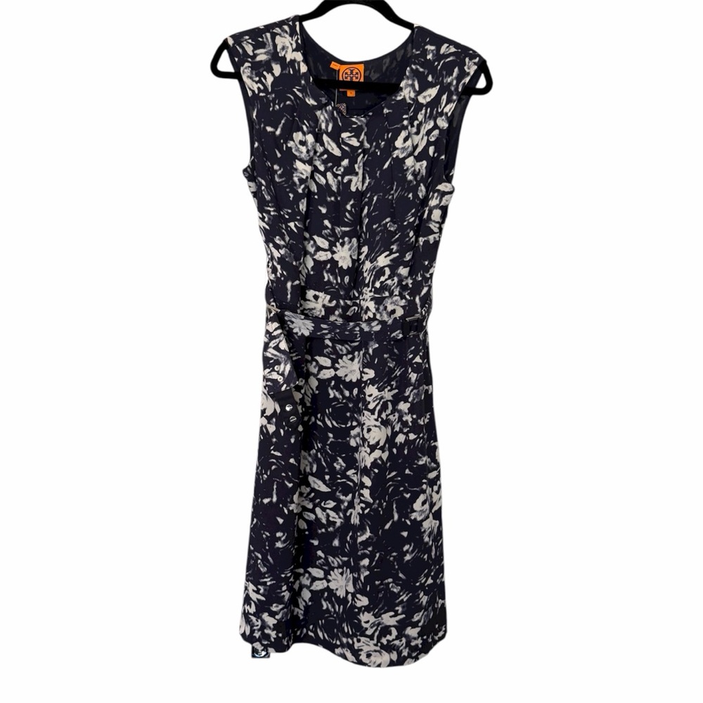 Tory Burch Marsha Dress Navy Blue & White